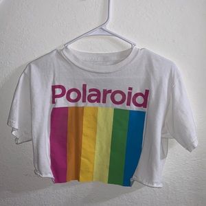 Cropped Polaroid multicolored tee